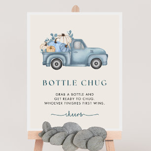 Pumpkin Baby Shower Bottle Chug Game Sign