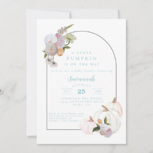 Pumpkin Baby Shower Boy Baby Shower Invitation