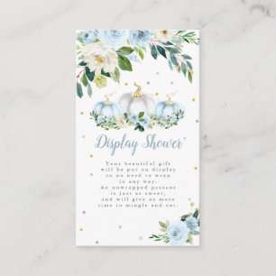 Pumpkin Baby Shower Boy Pumpkin Display Shower Enclosure Card