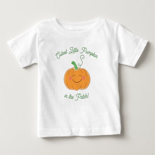 Pumpkin Baby Shower Cute Fall T-Shirt (Front)