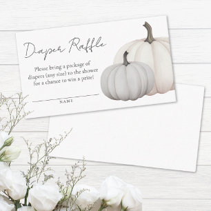 Pumpkin Baby Shower Diaper Raffle Enclosure Card