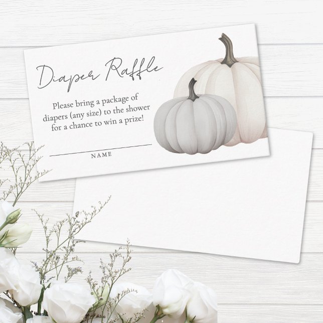 Pumpkin Baby Shower Diaper Raffle Enclosure Card (Pumpkin Baby Shower Diaper Raffle Enclosure Card)