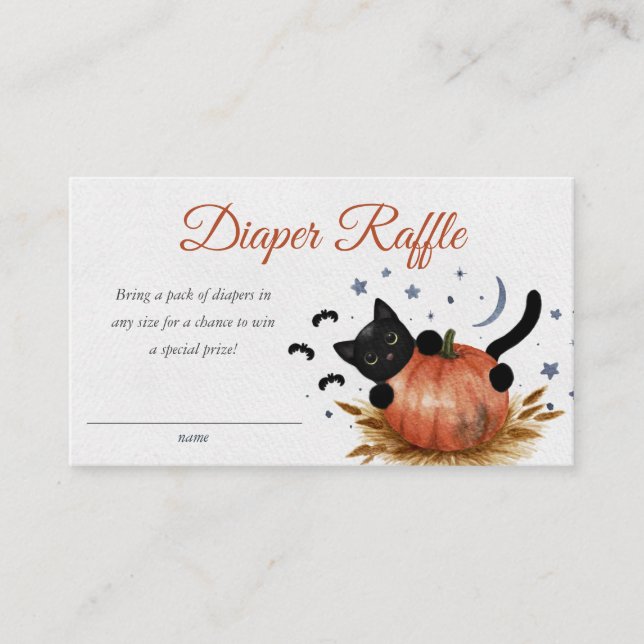 Pumpkin Baby Shower Diaper Raffle Insert  (Front)