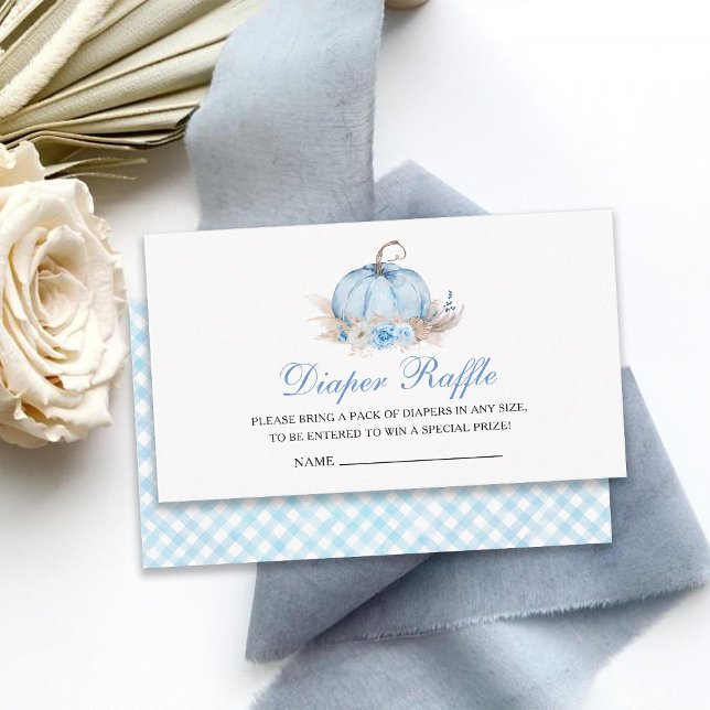Pumpkin Baby Shower Diaper Raffle Insert Card (Creator Uploaded)
