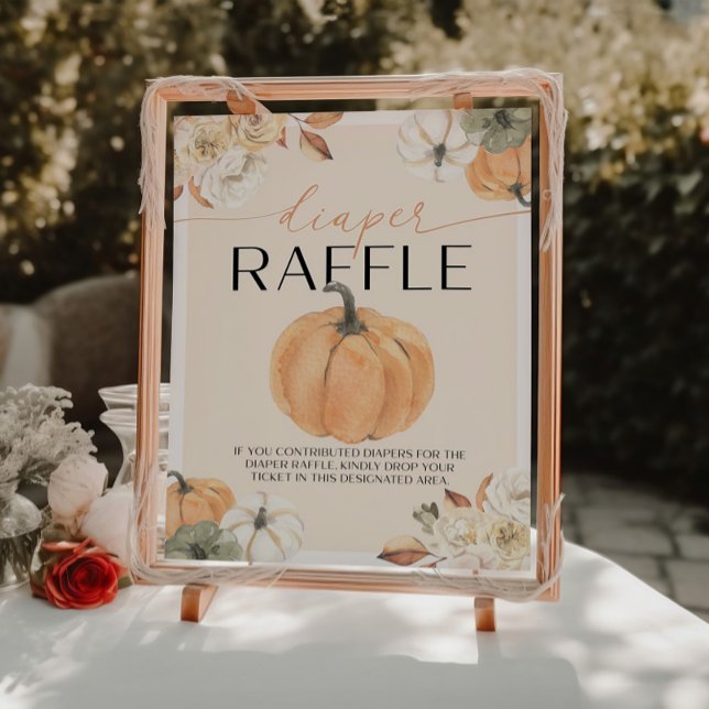 Pumpkin Baby Shower Diaper Raffle Sign (Creator Uploaded)