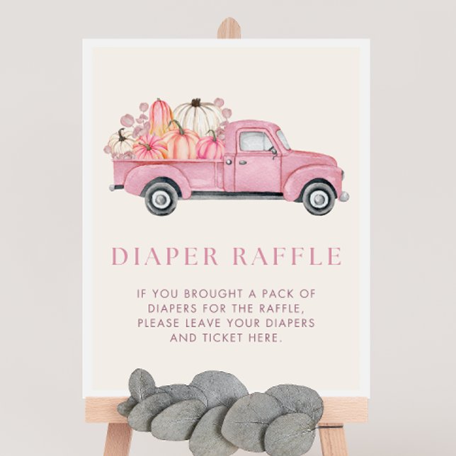 Pumpkin Baby Shower Diaper Raffle Sign (Creator Uploaded)