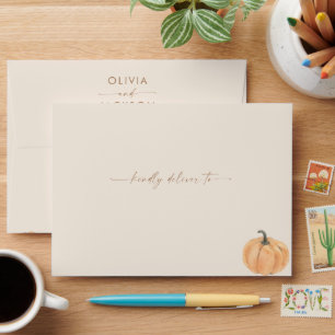 Pumpkin Baby Shower Envelopes, Fall Baby Shower Envelope