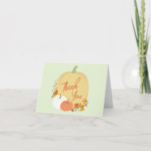 Pumpkin Baby Shower Fall Thank You Card