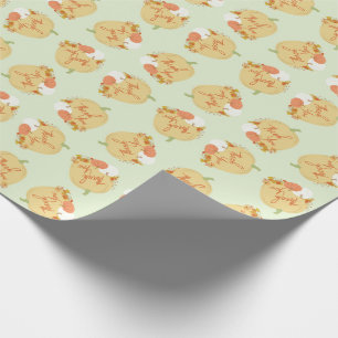 Pumpkin Baby Shower Fall Wrapping Paper