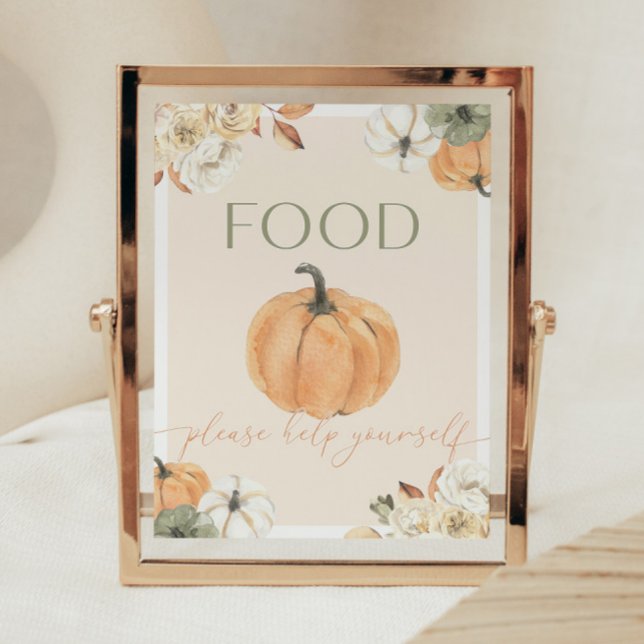 Pumpkin Baby Shower Food Sign (Creator Uploaded)
