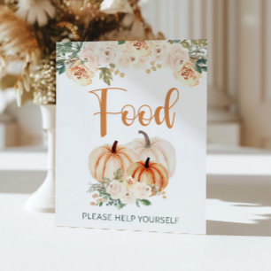 Pumpkin Baby Shower Food Sign