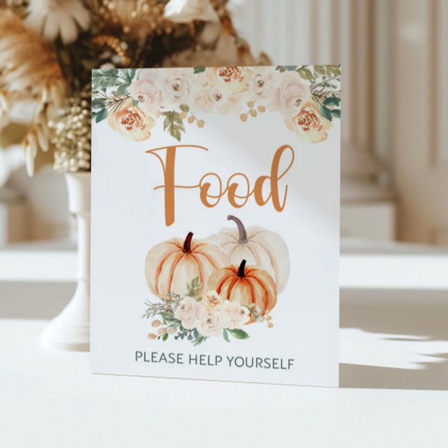 Pumpkin Baby Shower Food Sign (Creator Uploaded)