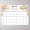 Pumpkin Baby Shower Guess Due Date Calendar Poster