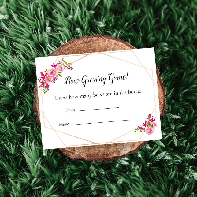 Pumpkin Baby Shower Guessing Count Game Floral Invitation (Creator Uploaded)