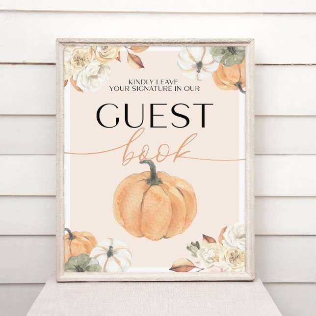 Pumpkin Baby Shower Guest Book Sign (Creator Uploaded)