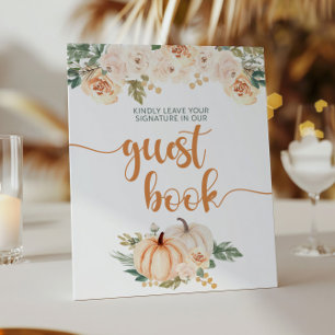 Pumpkin Baby Shower Guest Book Sign
