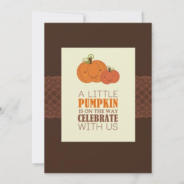 Pumpkin Baby Shower Invitation (Front)