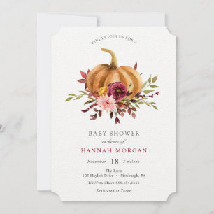 Pumpkin Baby Shower invitation