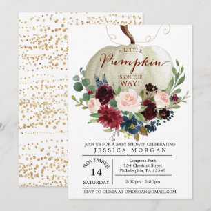 Pumpkin Baby Shower Invitation - Fall Baby Shower