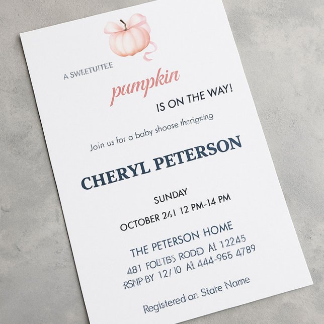 Pumpkin Baby Shower Invite – Cute & Custom! (Creator Uploaded)