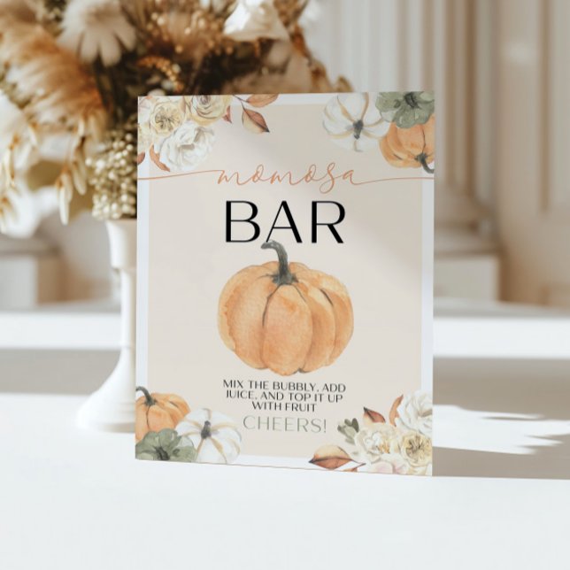 Pumpkin Baby Shower Momosa Bar Poster (Creator Uploaded)