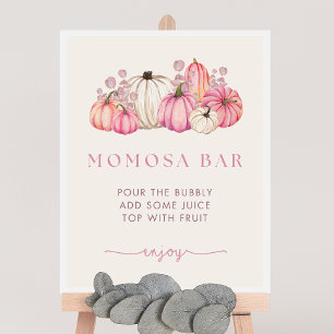 Pumpkin Baby Shower Momosa Bar Sign