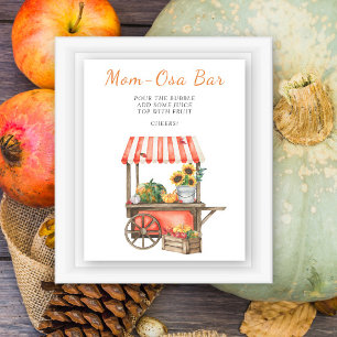 Pumpkin baby shower - Mum-osa bar Poster