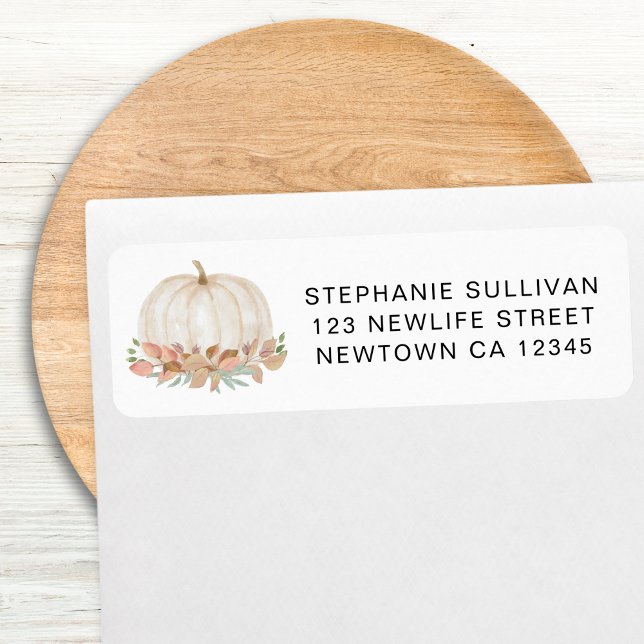 Pumpkin Baby Shower Return Address Label (Creator Uploaded)