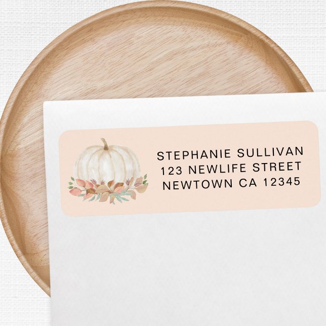 Pumpkin Baby Shower Return Address Label (Creator Uploaded)