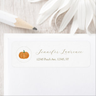 Pumpkin Baby Shower Return Address Labels