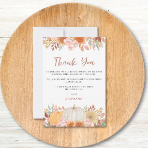  Pumpkin Baby Shower Thank You Card
