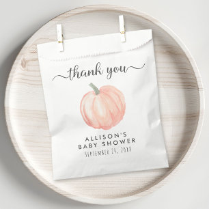 Pumpkin Baby Shower Thank You Favour Bag