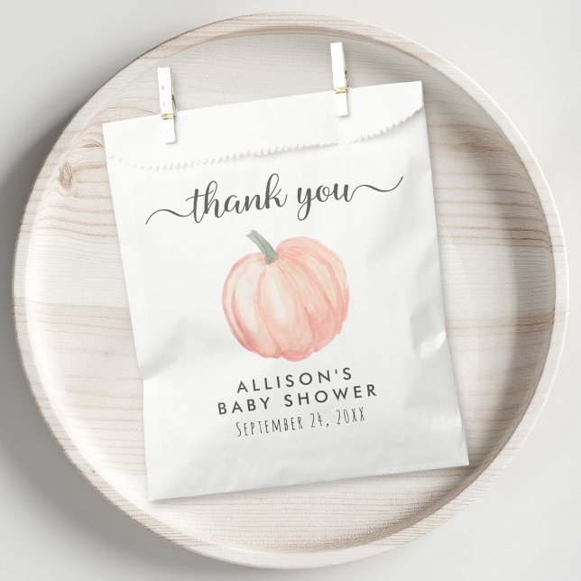 Pumpkin Baby Shower Thank You Favour Bag (Creator Uploaded)
