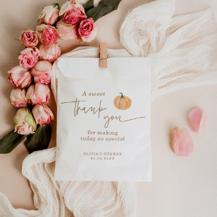 Pumpkin Baby Shower Thank You Favours, Fall Baby Favour Bag