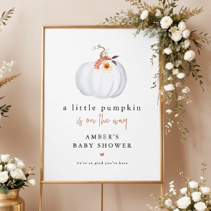 Pumpkin Baby Shower Welcome, Little Pumpkin Poster