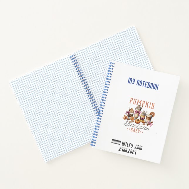 pumpkin baby spice spiral notebook (Inside)