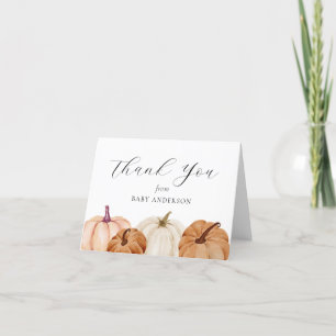Pumpkin Baby Thank You Card