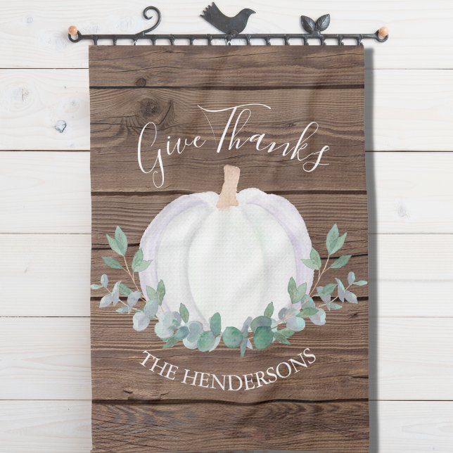 Pumpkin Barn Wood Thanksgiving Tea Towel (Creator Uploaded)