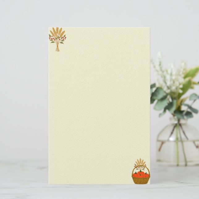 Pumpkin Basket Stationery  (Standing Front)