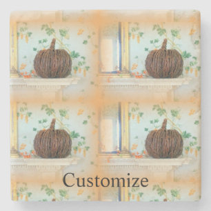 Pumpkin basket Thunder_Cove Stone Coaster