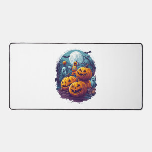 Pumpkin Basketball Showdown Desk Mat