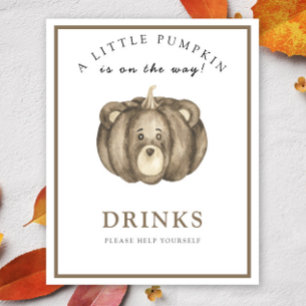 Pumpkin bear - Drinks help yourself Poster
