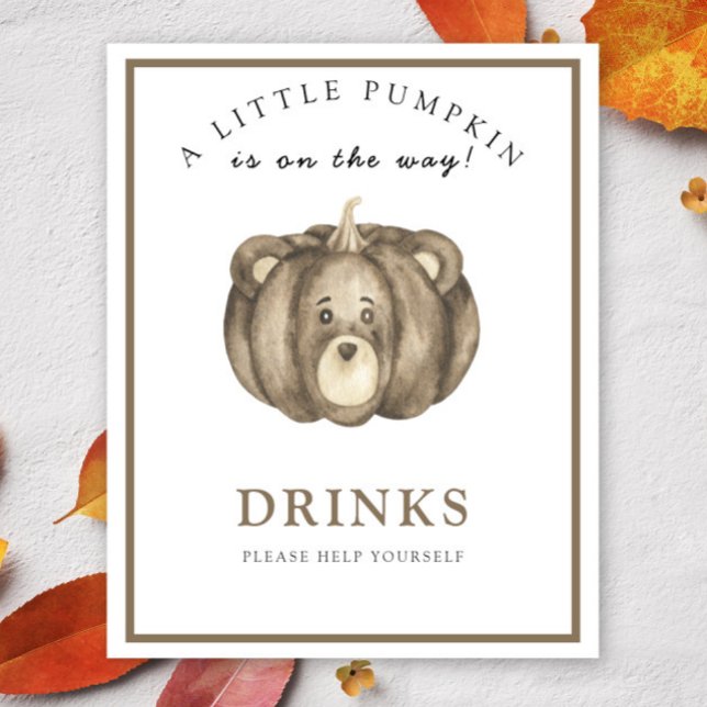 Pumpkin bear - Drinks help yourself Poster (Creator Uploaded)