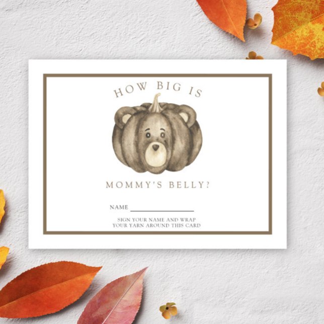 Pumpkin bear - How big is mummy's belly Enclosure Card (Creator Uploaded)