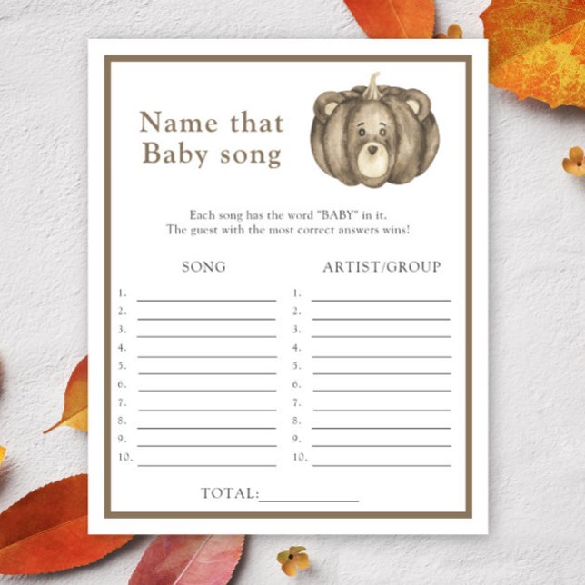 Pumpkin bear - Name that Baby Song (Creator Uploaded)