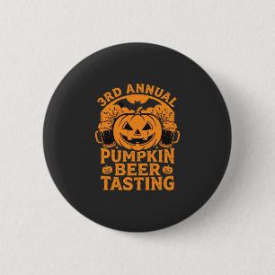 Pumpkin Beer Tasting Halloween Party Design 6 Cm Round Badge