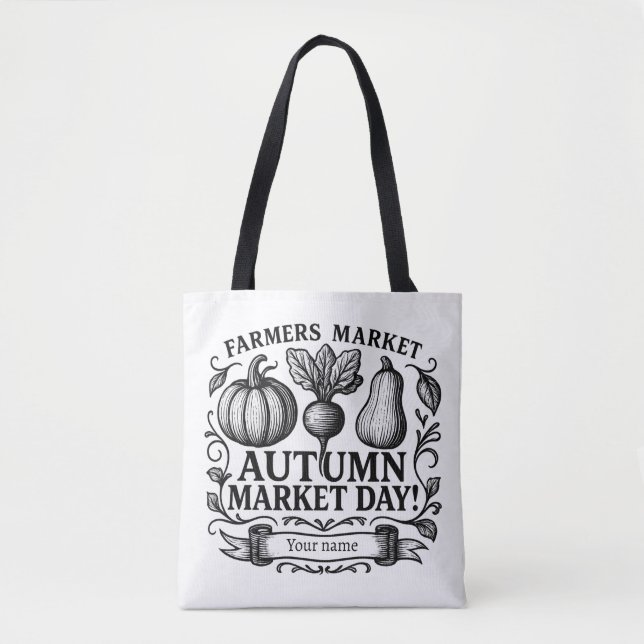Pumpkin, Beet & Squash Autumn! Personalized Tote Bag (Front)