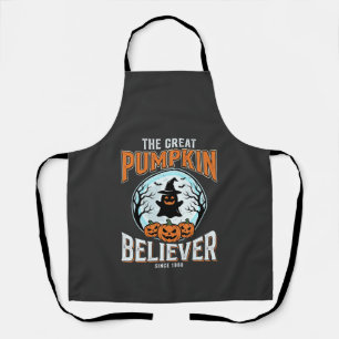 Pumpkin Believer Halloween Graphic Apron
