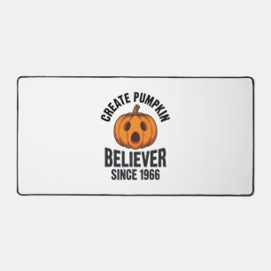 Pumpkin Believer Since 1966 Vintage Halloween Desi Desk Mat