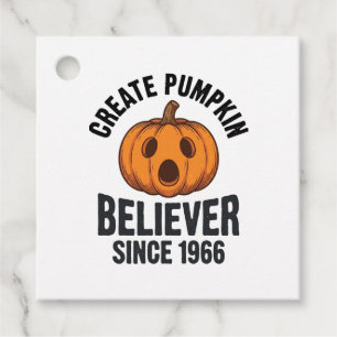 Pumpkin Believer Since 1966 Vintage Halloween Desi Favour Tags